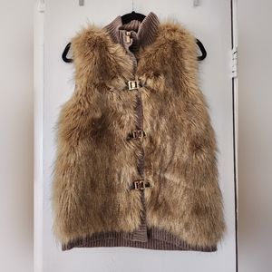 Calvin Klein faux fur vest